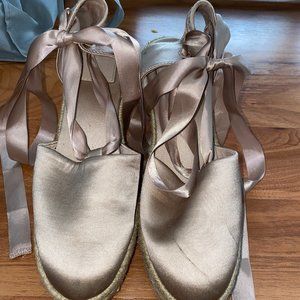 Tory Burch Ribbon Espadrille Wedge